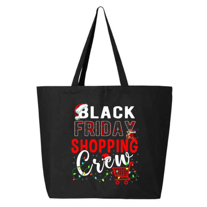 Friday Shopping Crew Xmas Lights Black Shopping Family 25L Jumbo Tote