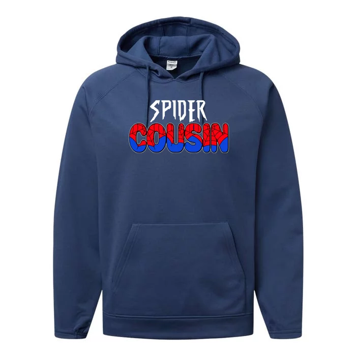 Funny Spider Cousin Matching Family Shirts Performance Fleece Hoodie