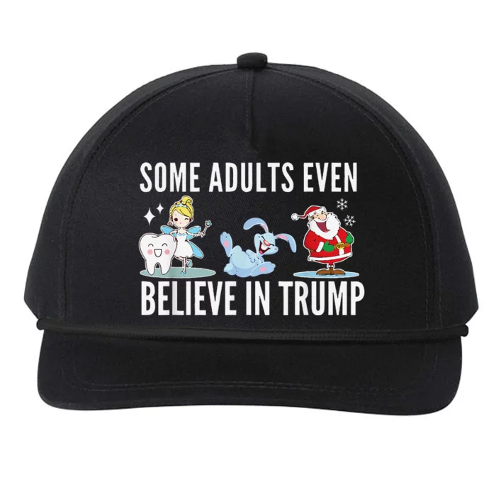 Funny Santa Clause Easter Bunny Tooth Fairy Laughing Trump Snapback Five-Panel Rope Hat