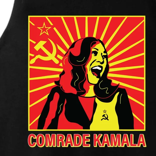 Fun Socialist Comrade Kamala Commie La Harris 2024 Kammunism Ladies Tri-Blend Wicking Tank