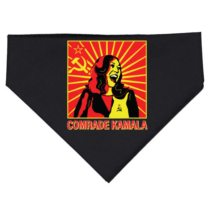 Fun Socialist Comrade Kamala Commie La Harris 2024 Kammunism USA-Made Doggie Bandana