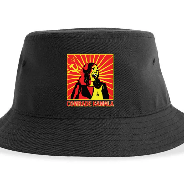 Fun Socialist Comrade Kamala Commie La Harris 2024 Kammunism Sustainable Bucket Hat