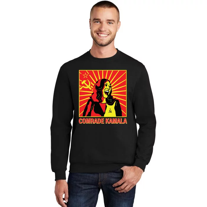 Fun Socialist Comrade Kamala Commie La Harris 2024 Kammunism Tall Sweatshirt