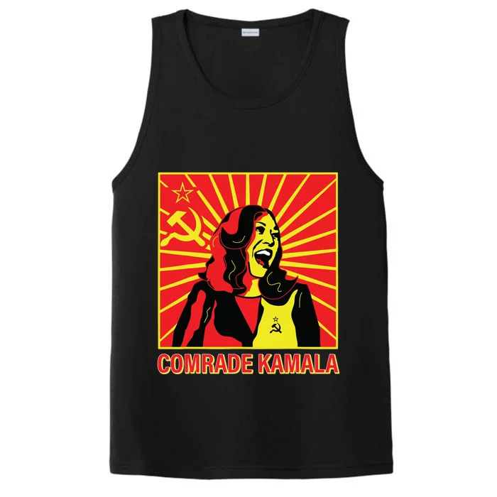 Fun Socialist Comrade Kamala Commie La Harris 2024 Kammunism Performance Tank