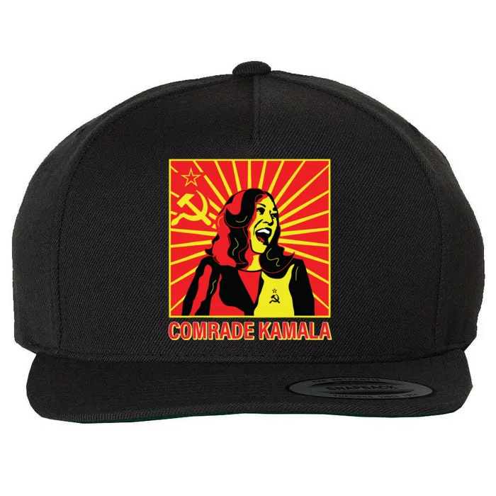 Fun Socialist Comrade Kamala Commie La Harris 2024 Kammunism Wool Snapback Cap