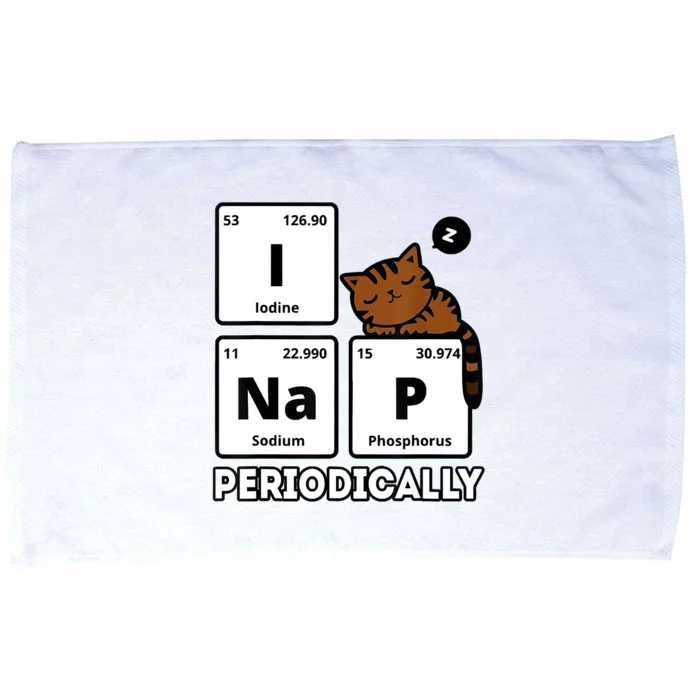 Funny Science Cat I Nap Periodically Cats Lovers Chemistry Microfiber Hand Towel