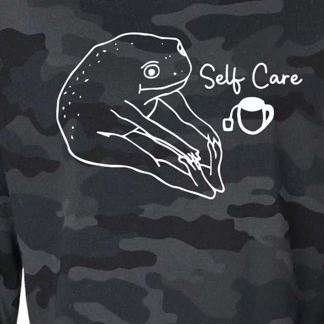 Frog Self Care Cropped Pullover Crew