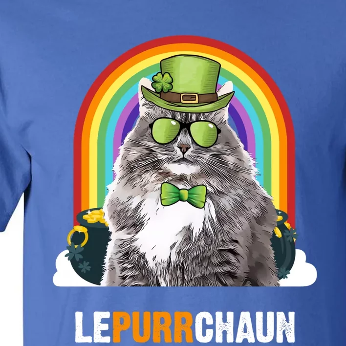 Funny Siberian Cat Lepurrchaun St Patricks Day Gift Tall T-Shirt