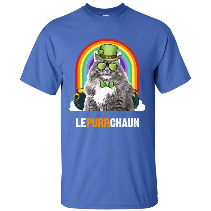 Funny Siberian Cat Lepurrchaun St Patricks Day Gift Tall T-Shirt