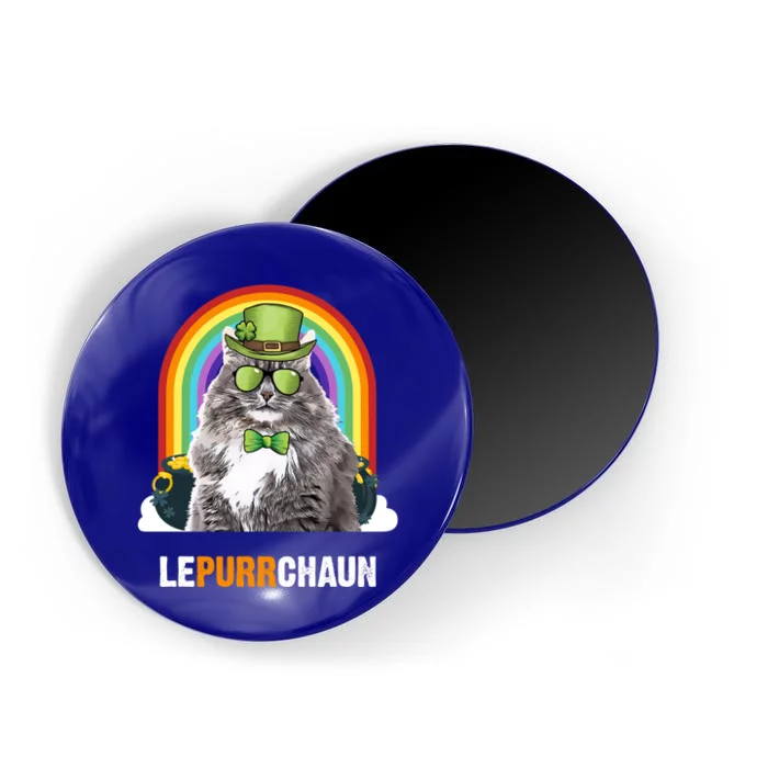 Funny Siberian Cat Lepurrchaun St Patricks Day Gift Magnet