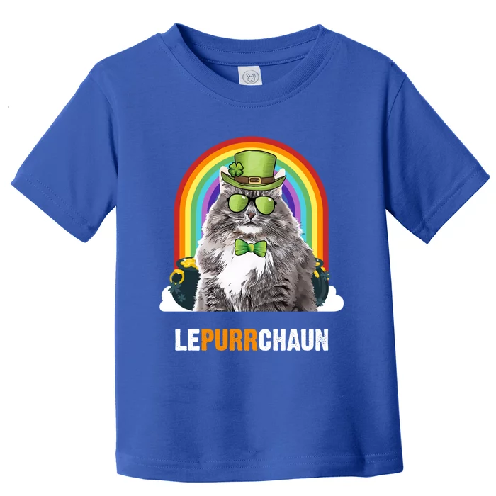 Funny Siberian Cat Lepurrchaun St Patricks Day Gift Toddler T-Shirt