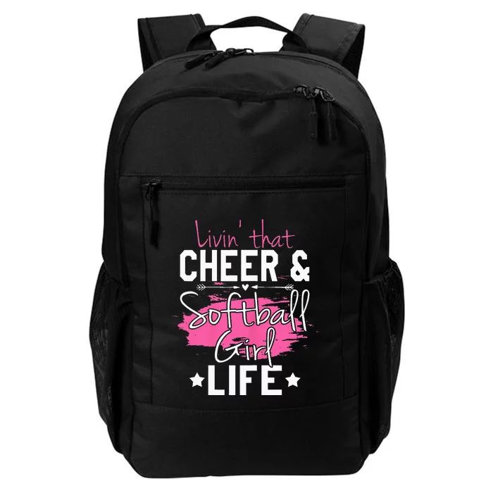 Funny Softball Cheer Lover Graphic Women Cheerleader Daily Commute Backpack