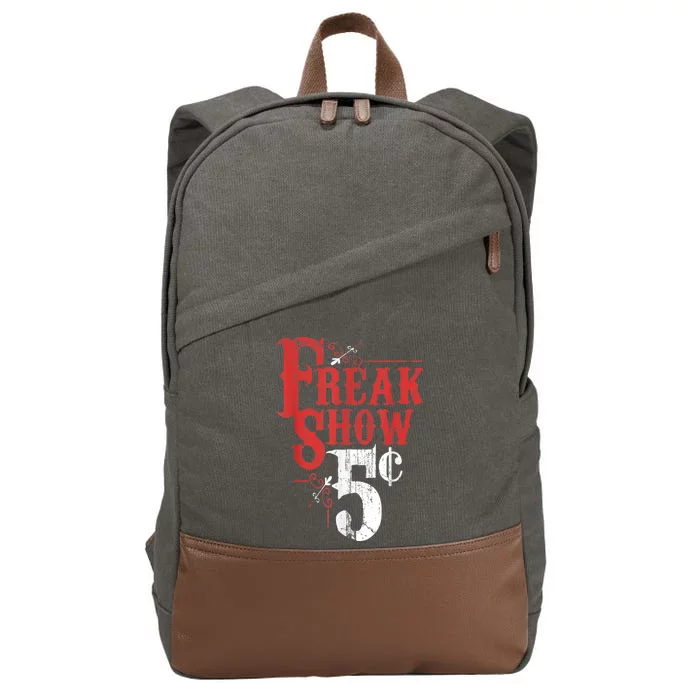 Freak Show Circus Party Weird Carnival Costume Freaky Acts Gift Cotton Canvas Backpack