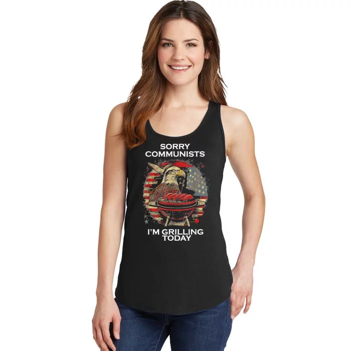 Funny Sorry Communists Im Grilling Today Ladies Essential Tank