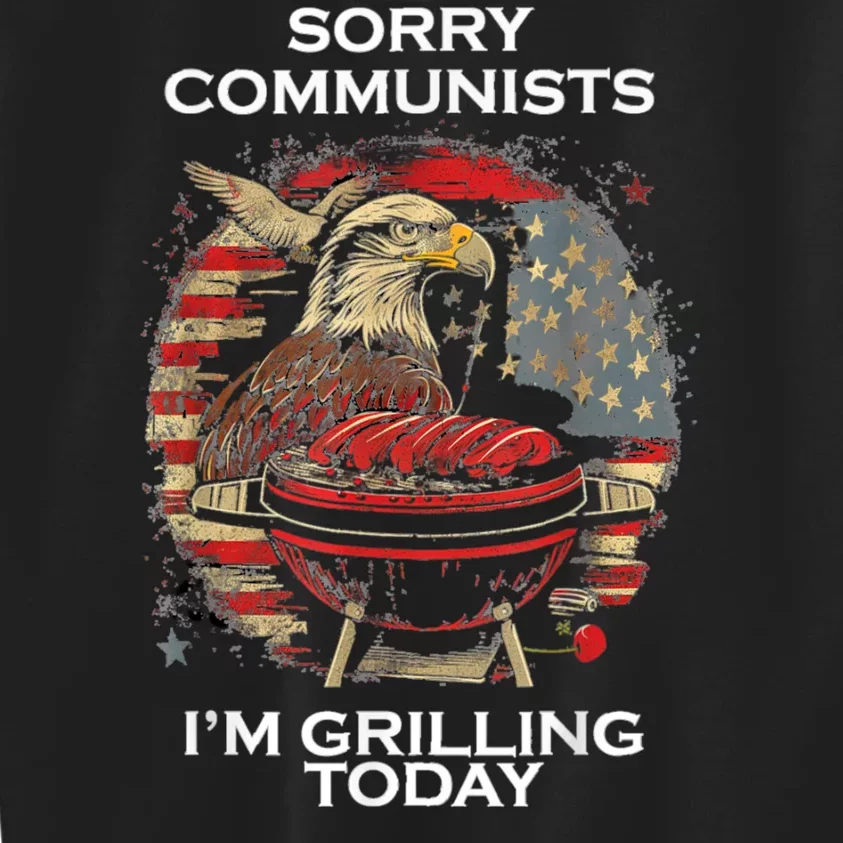 Funny Sorry Communists Im Grilling Today Kids Sweatshirt