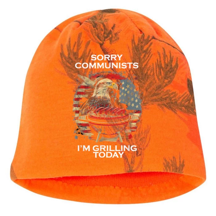 Funny Sorry Communists Im Grilling Today Kati - Camo Knit Beanie