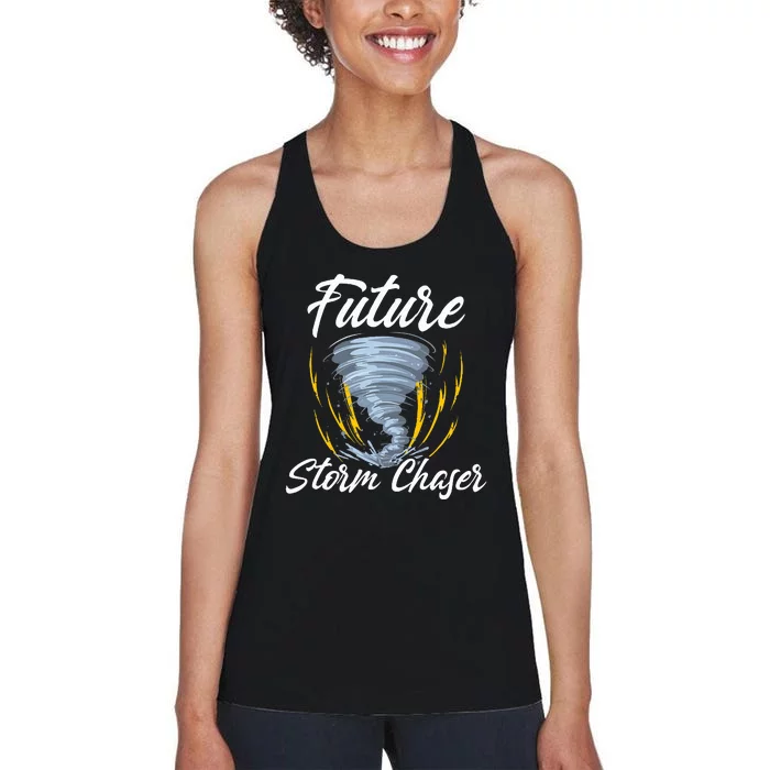 Future Storm Chaser Meteorologist Meteorology Women's Racerback Tank