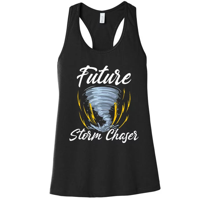 Future Storm Chaser Meteorologist Meteorology Women's Racerback Tank