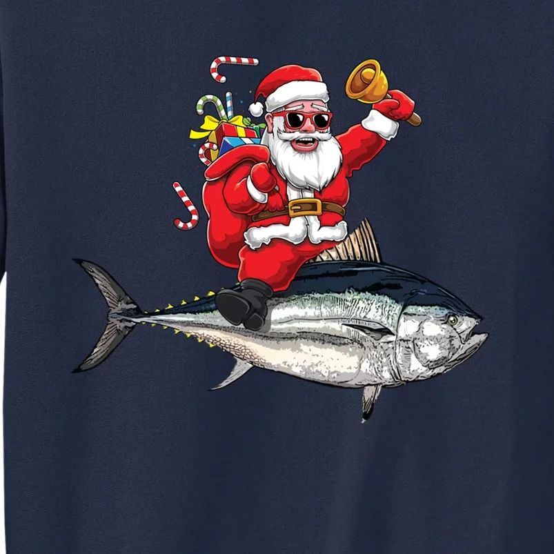 Funny Santa Claus Tuna Fish Fisherman Gift Tall Sweatshirt