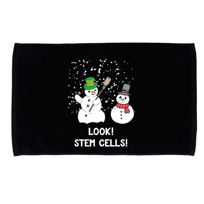 Funny Snowman Christmas Science Xmas Biology Snow Stem Cells Microfiber Hand Towel