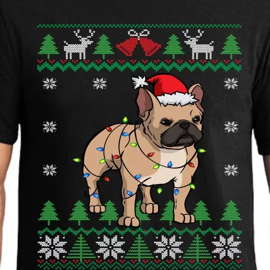 Frenchie Santa Claus Cute French Bulldog Ugly Christmas Gift Pajama Set