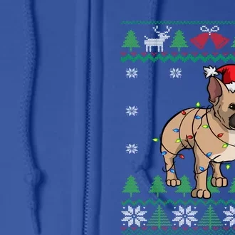 Frenchie Santa Claus Cute French Bulldog Ugly Christmas Gift Full Zip Hoodie