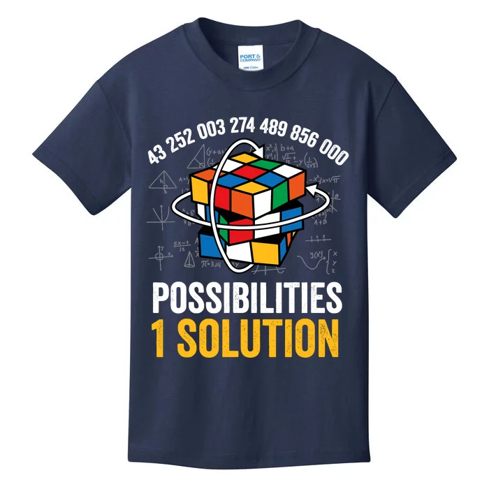 Funny Speed Cubing Puzzle Cuber Math One Solution Kids T-Shirt