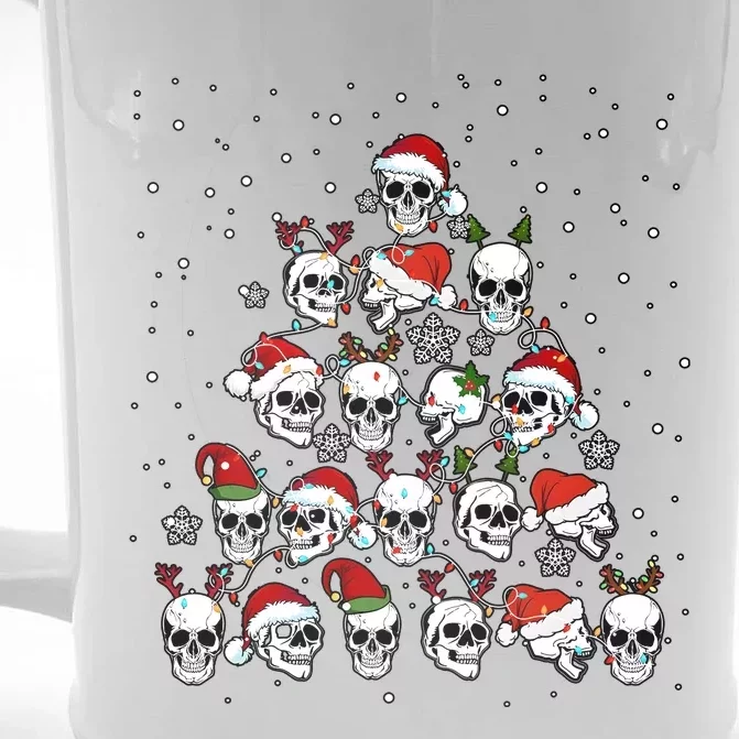 Funny Skull Christmas Tree Holiday Season Front & Back Beer Stein