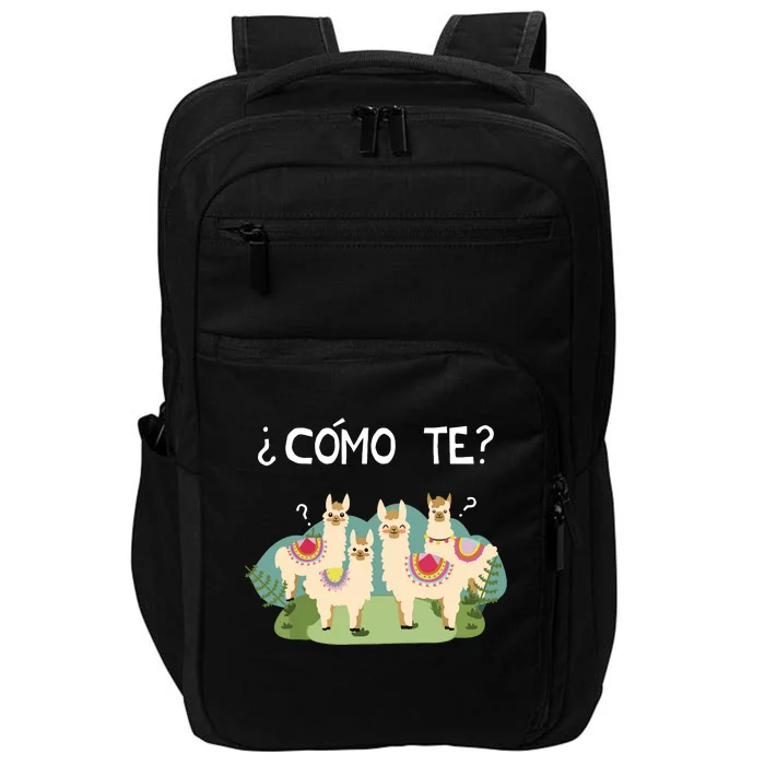 Funny Spanish Como Te Llama Llama Impact Tech Backpack