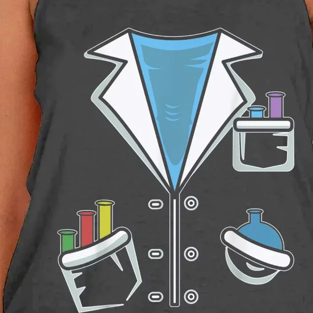 Funny Scientist Costume Chemist Science Halloween Women's Knotted Racerback Tank