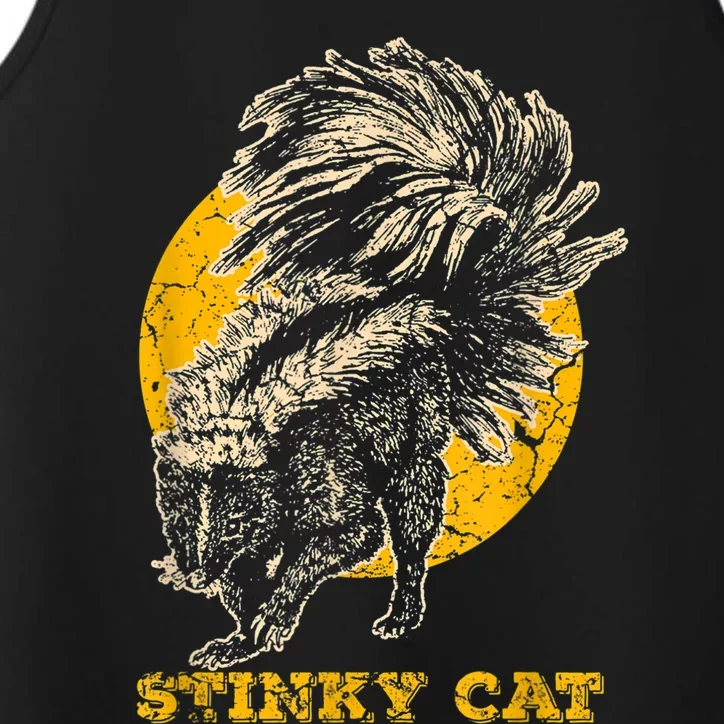 Funny Skunk Cat Performance Tank