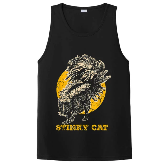 Funny Skunk Cat Performance Tank