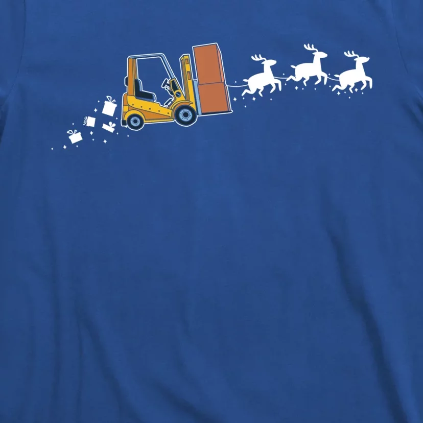 Forklift Santa Christmas Sleigh Funny Forklift Xmas Gift T-Shirt