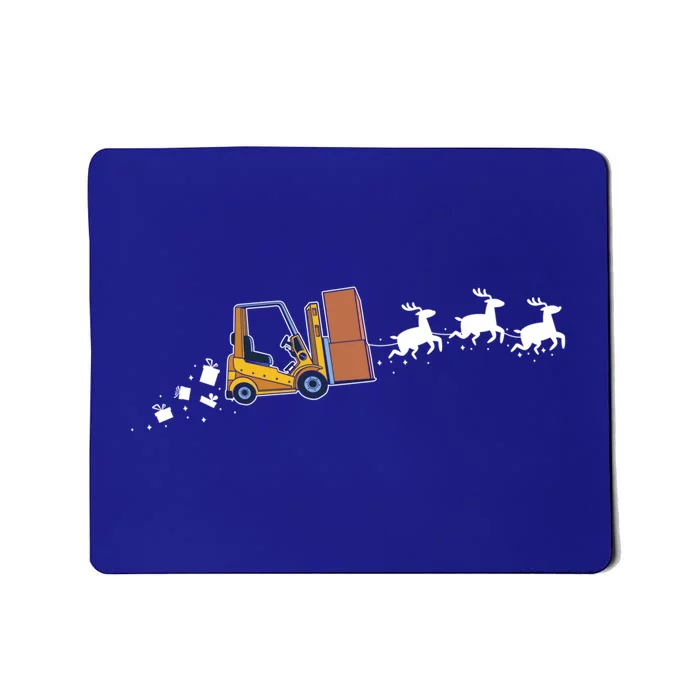 Forklift Santa Christmas Sleigh Funny Forklift Xmas Gift Mousepad