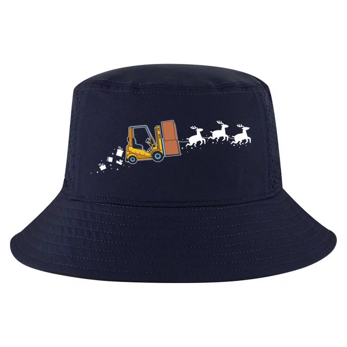 Forklift Santa Christmas Sleigh Funny Forklift Xmas Gift Cool Comfort Performance Bucket Hat