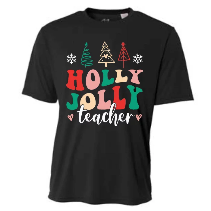 Festive Santa Christmas Teacher Humor Xmas Cooling Performance Crew T-Shirt