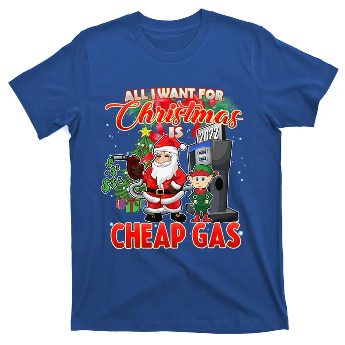 Funny Santa Christmas I Want Cheap Gas This Christmas T-Shirt