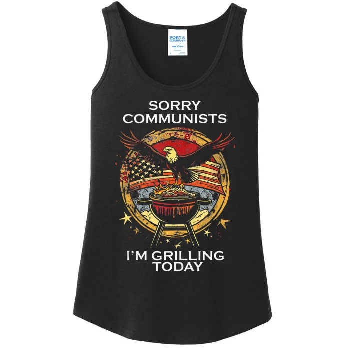 Funny Sorry Communists IM Grilling Today Ladies Essential Tank