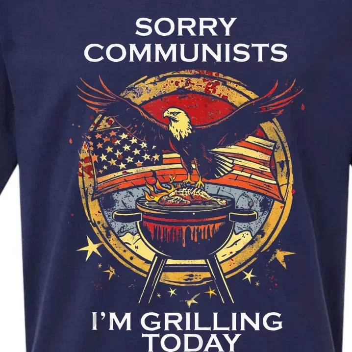 Funny Sorry Communists IM Grilling Today Sueded Cloud Jersey T-Shirt