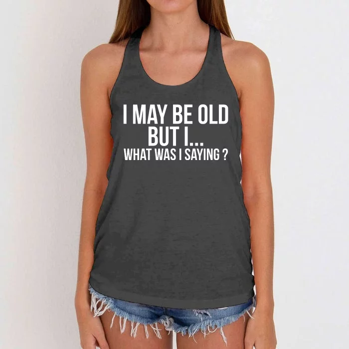 Funny Senior Citizens Old People Gifts Tshirts Old Age Tees Women's Knotted Racerback Tank