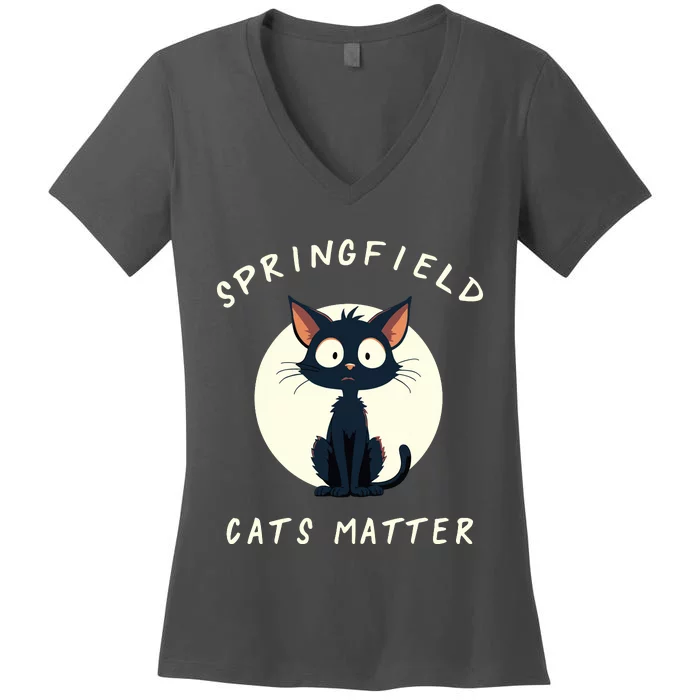 Funny Springfield Cats Matter For Cat Ladies Women's V-Neck T-Shirt