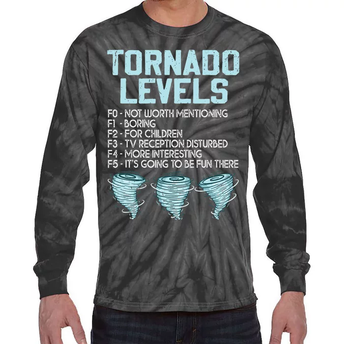 Funny Storm Chaser Chasing Tie-Dye Long Sleeve Shirt