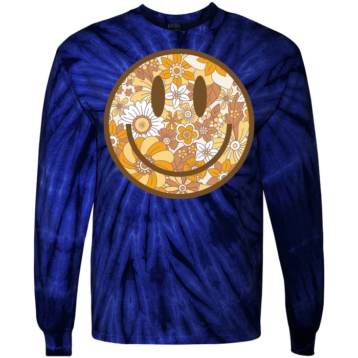 Floral Smiley Cute Gift Tie-Dye Long Sleeve Shirt