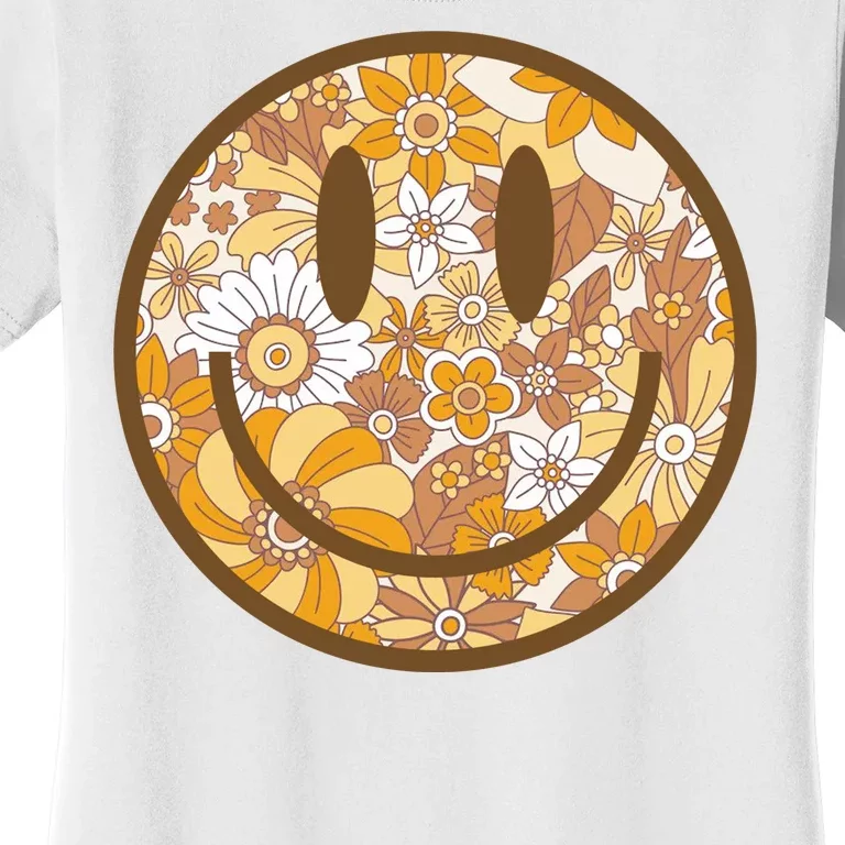 Floral Smiley Cute Gift Women's T-Shirt