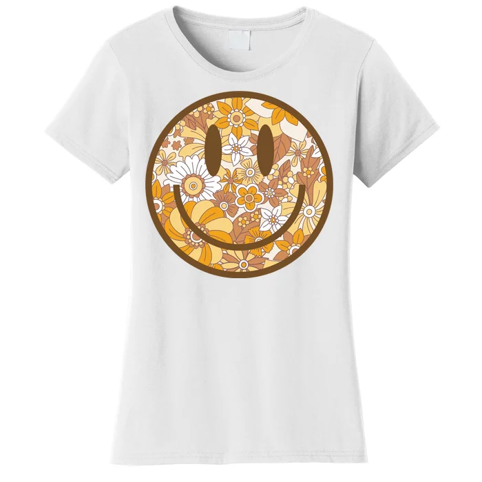 Floral Smiley Cute Gift Women's T-Shirt