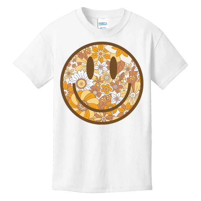 Floral Smiley Cute Gift Kids T-Shirt