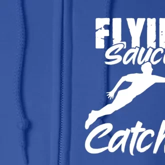 Flying Saucer Catcher Disc Golf Sport Ultimate Frisbee Cute Gift Full Zip Hoodie