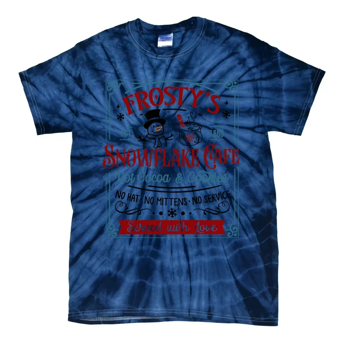 FrostyS Snowflake Coffee Christmas Vibes Tie-Dye T-Shirt