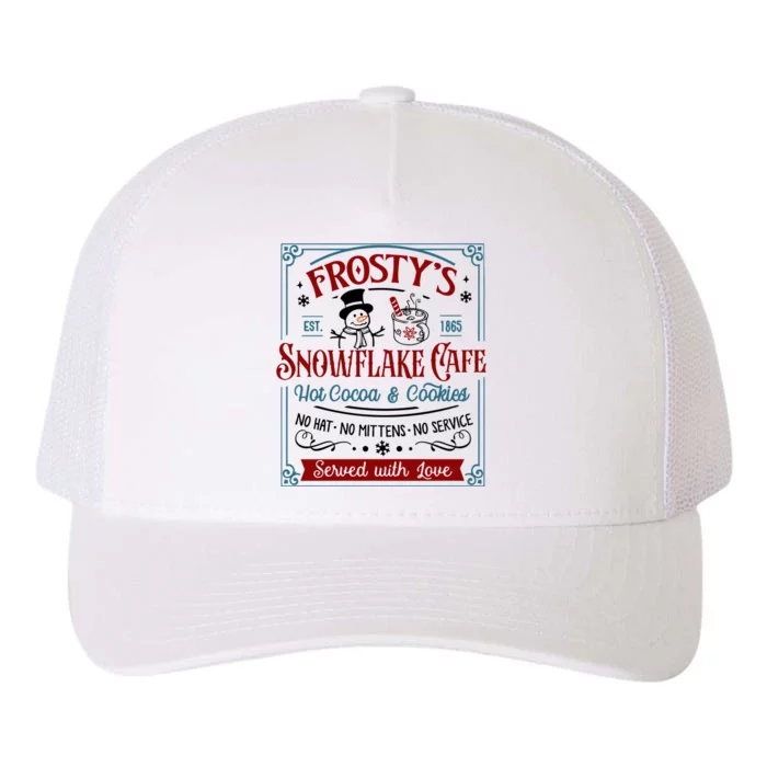 FrostyS Snowflake Coffee Christmas Vibes Yupoong Adult 5-Panel Trucker Hat