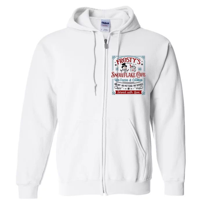 FrostyS Snowflake Coffee Christmas Vibes Full Zip Hoodie